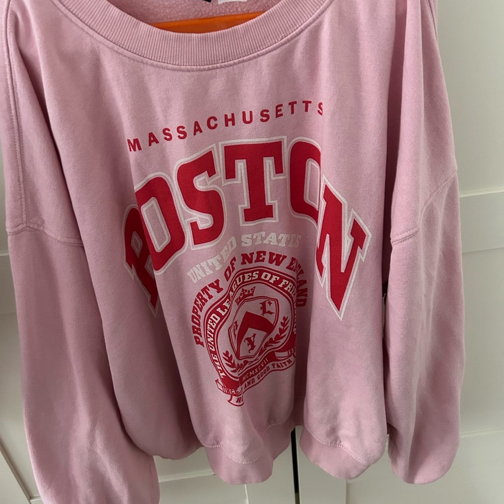 H&M Pink Boston Sweatshirt